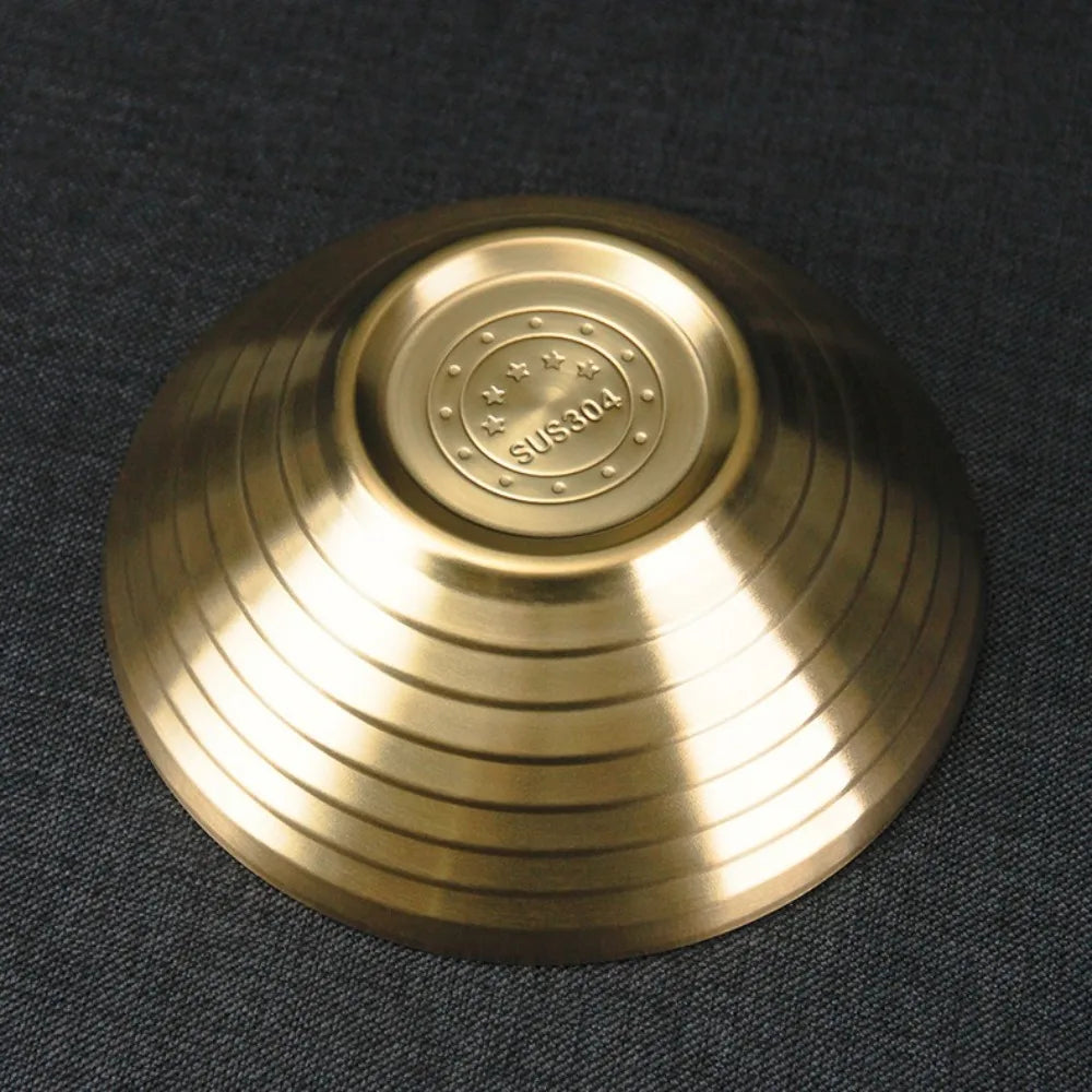 Large Double Layer Stainless Steel Ramen Bowl | Anti-Scald Design