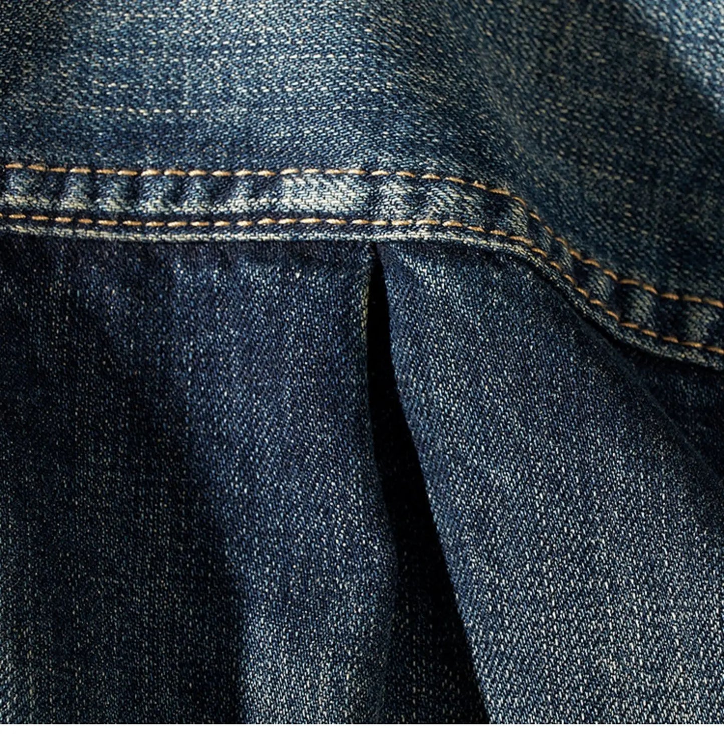 Men's Retro Patchwork Denim Jacket | Casual Heavyweight Outerwear