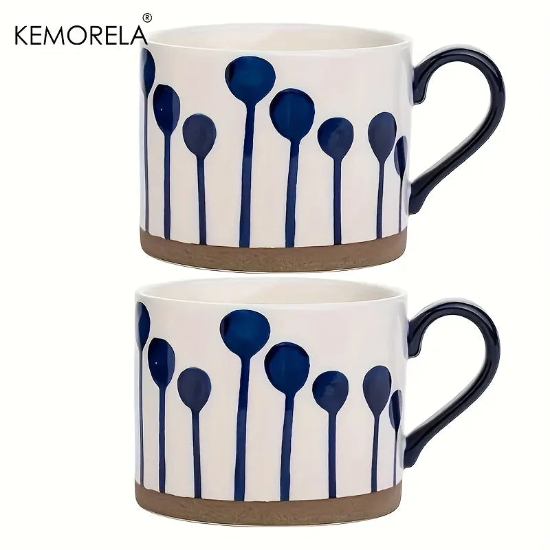 Hand-Painted Ceramic Coffee Mugs | Stylish & Microwave Safe