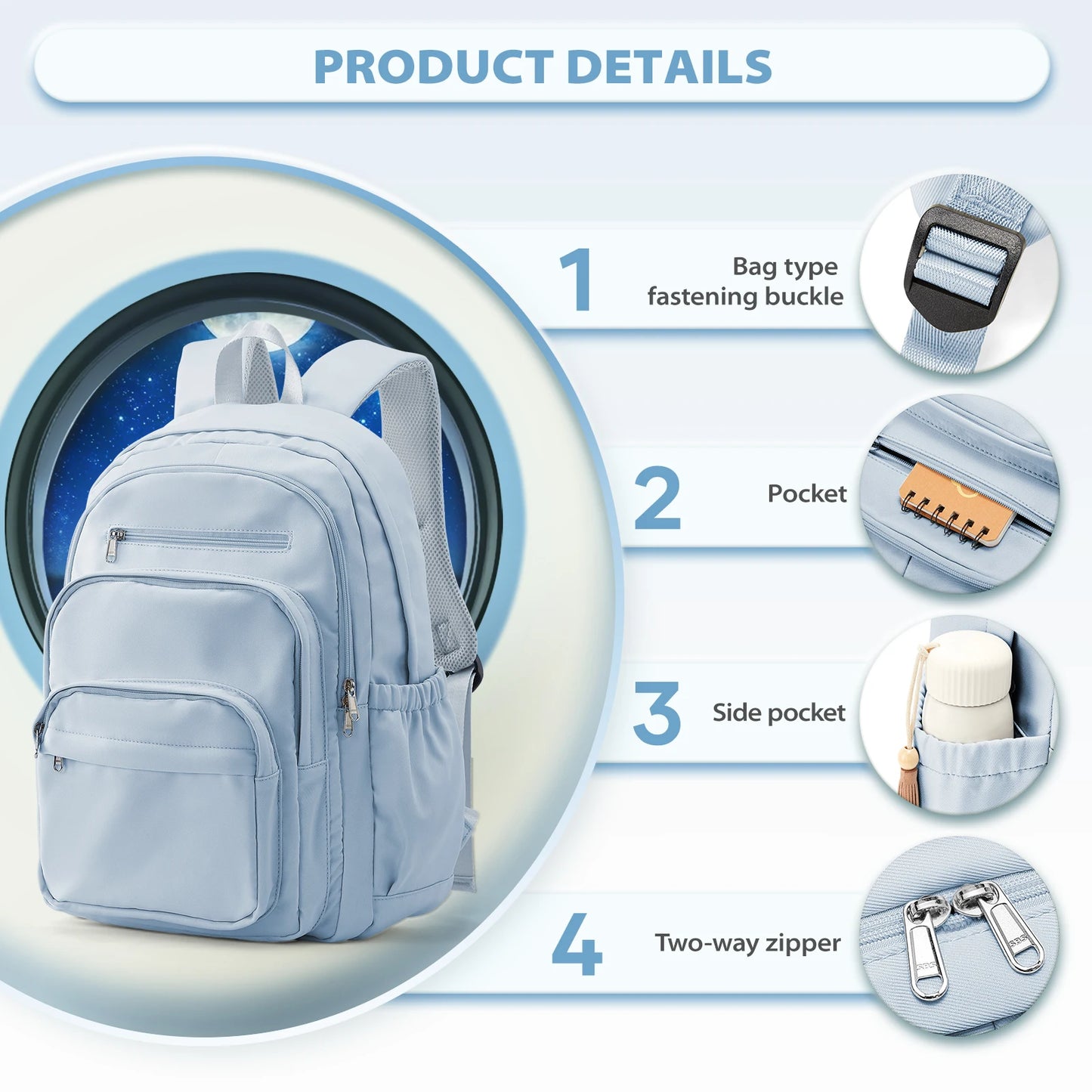 Lightweight Women's Large Capacity Travel Backpack for Every Occasion