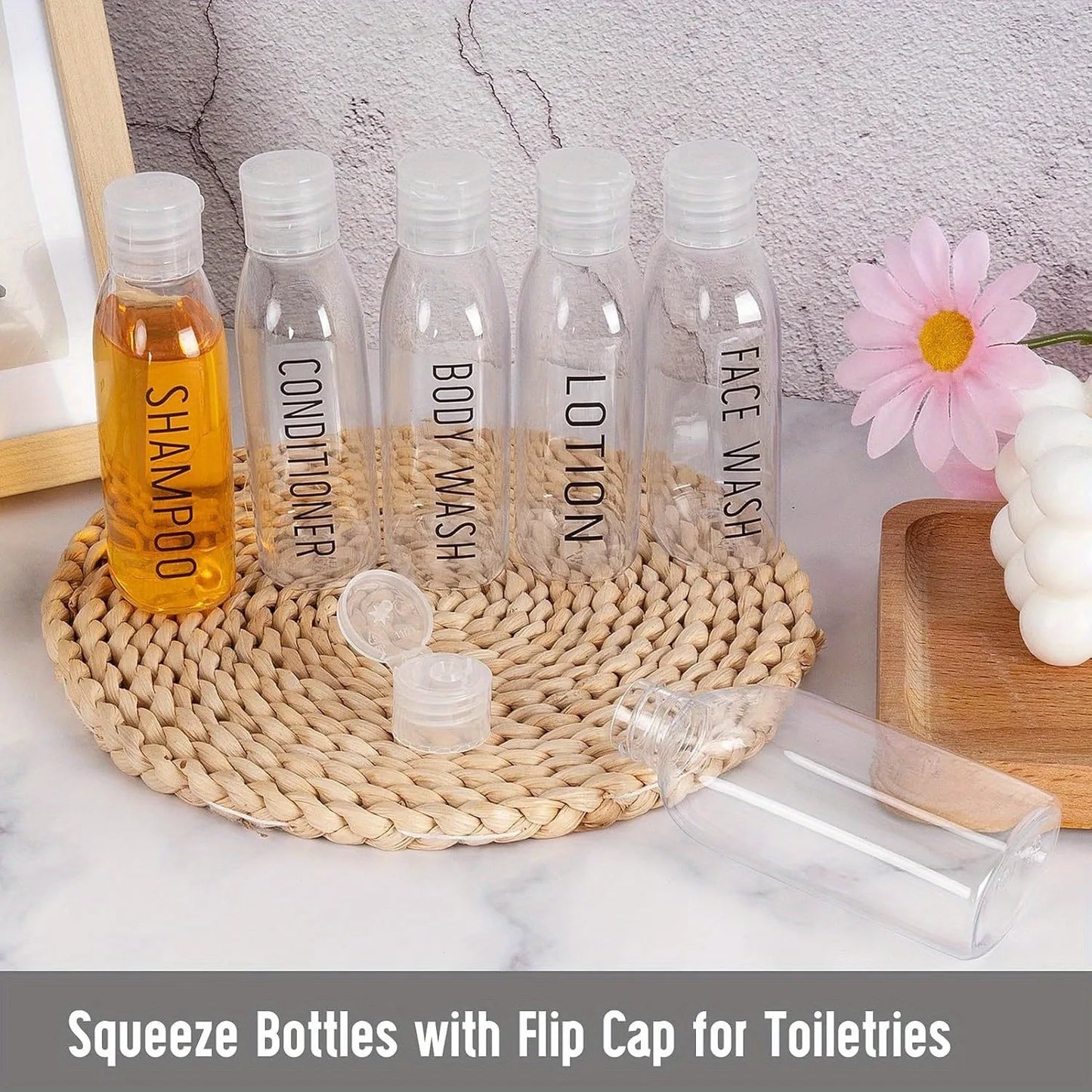 6pcs TSA-Approved Leakproof Travel Bottles for Essential Liquids
