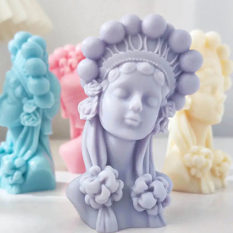 3D Female Portrait Candle Silicone Mold | Perfect for Home Decor