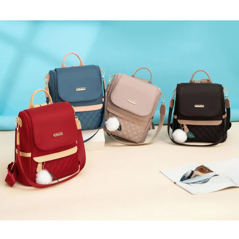 Chic Women's Backpack | Adjustable Straps & Zipper Closure