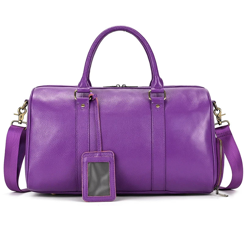 Luxury Genuine Leather Travel Bag for Men & Women | Versatile Duffle