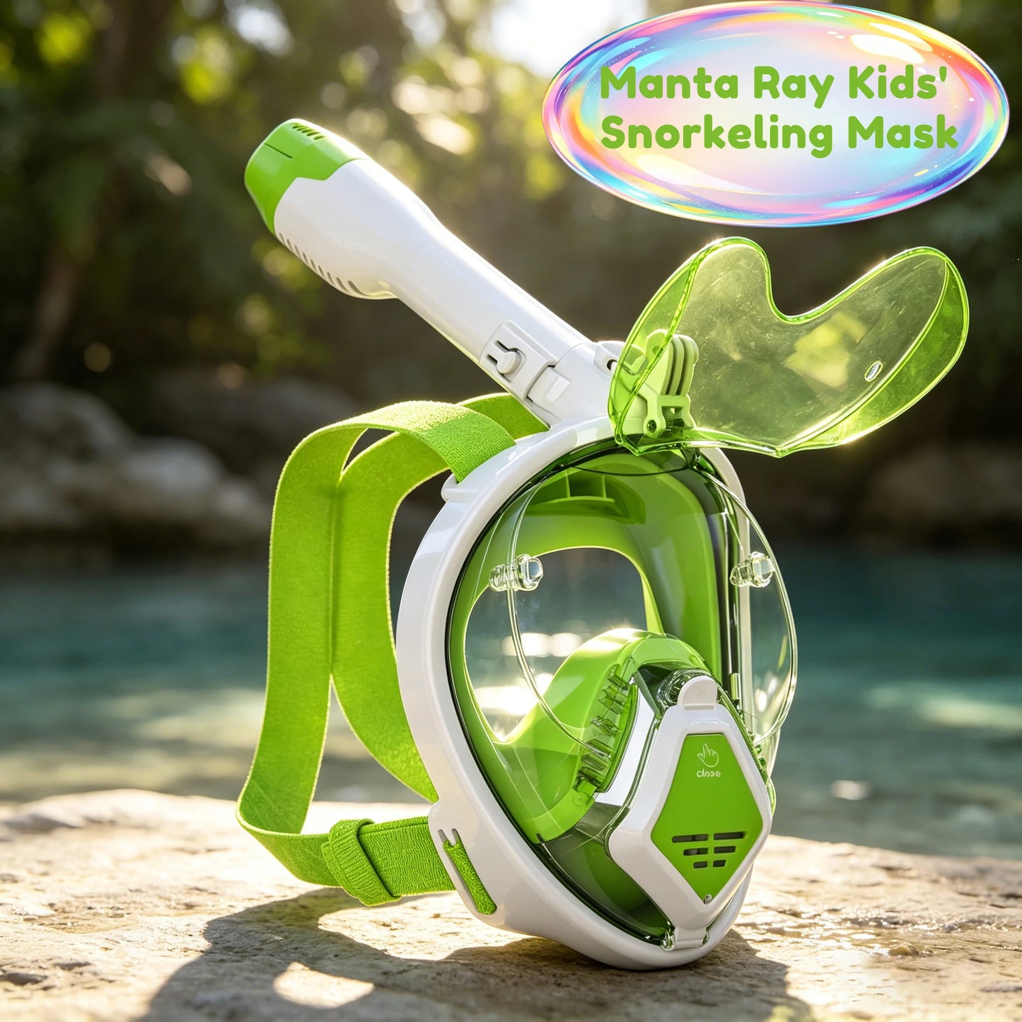Kids Full Face Snorkel Mask | 180° Panoramic Design for Fun