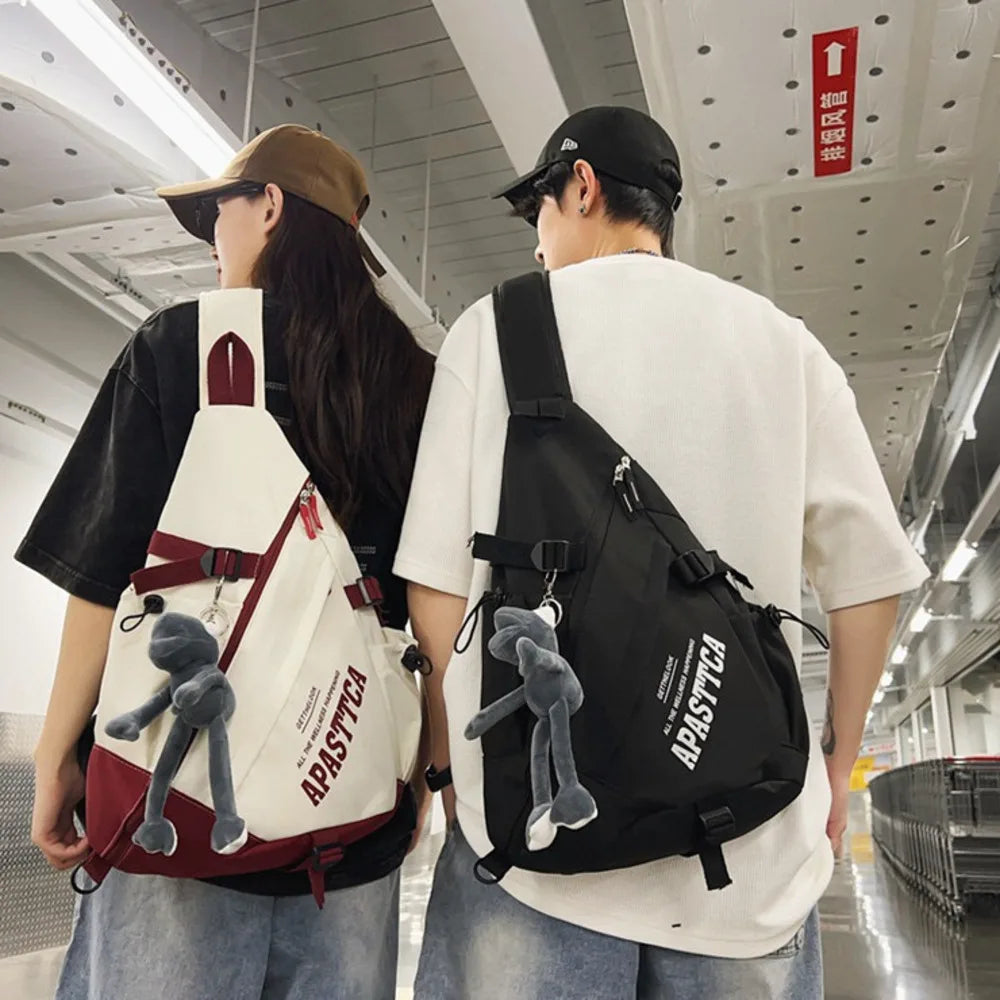 Trendy Portable Nylon Crossbody Bag for Travel & Sports