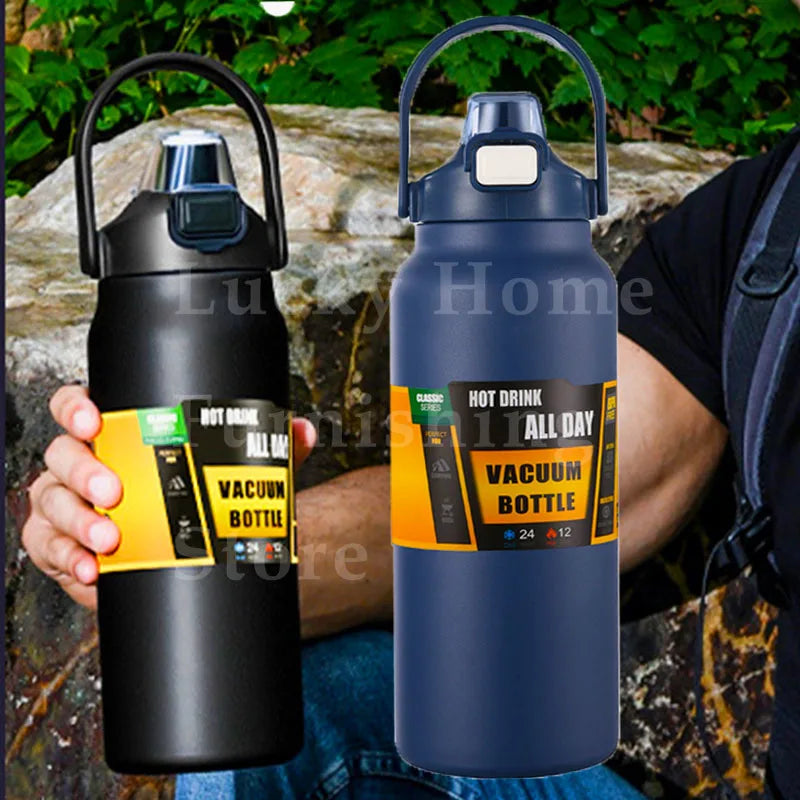 Large Capacity Insulated Stainless Steel Thermo Bottle | Portable Mug