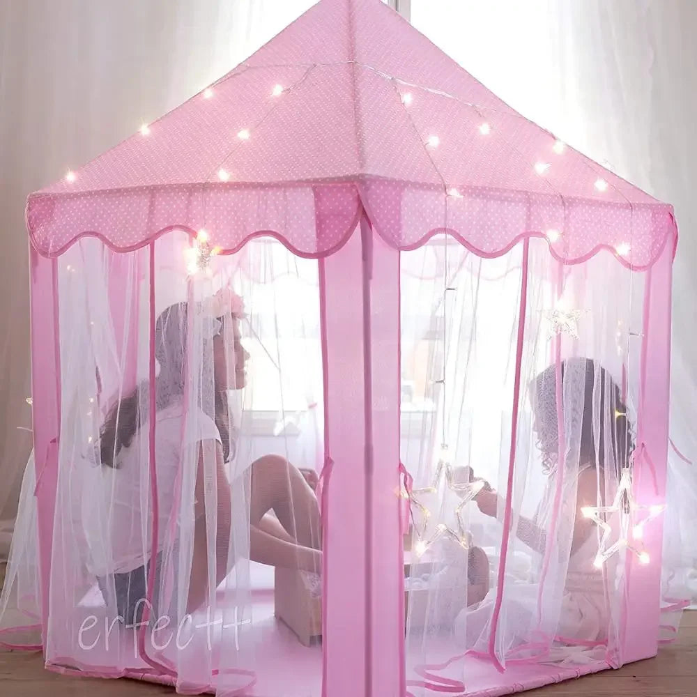 Portable Kids Toy Tipi Tent | Charming Pink Playhouse for Girls