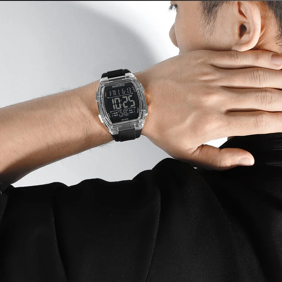 Luxury Digital Sport Watches for Men | Waterproof Silicone Band