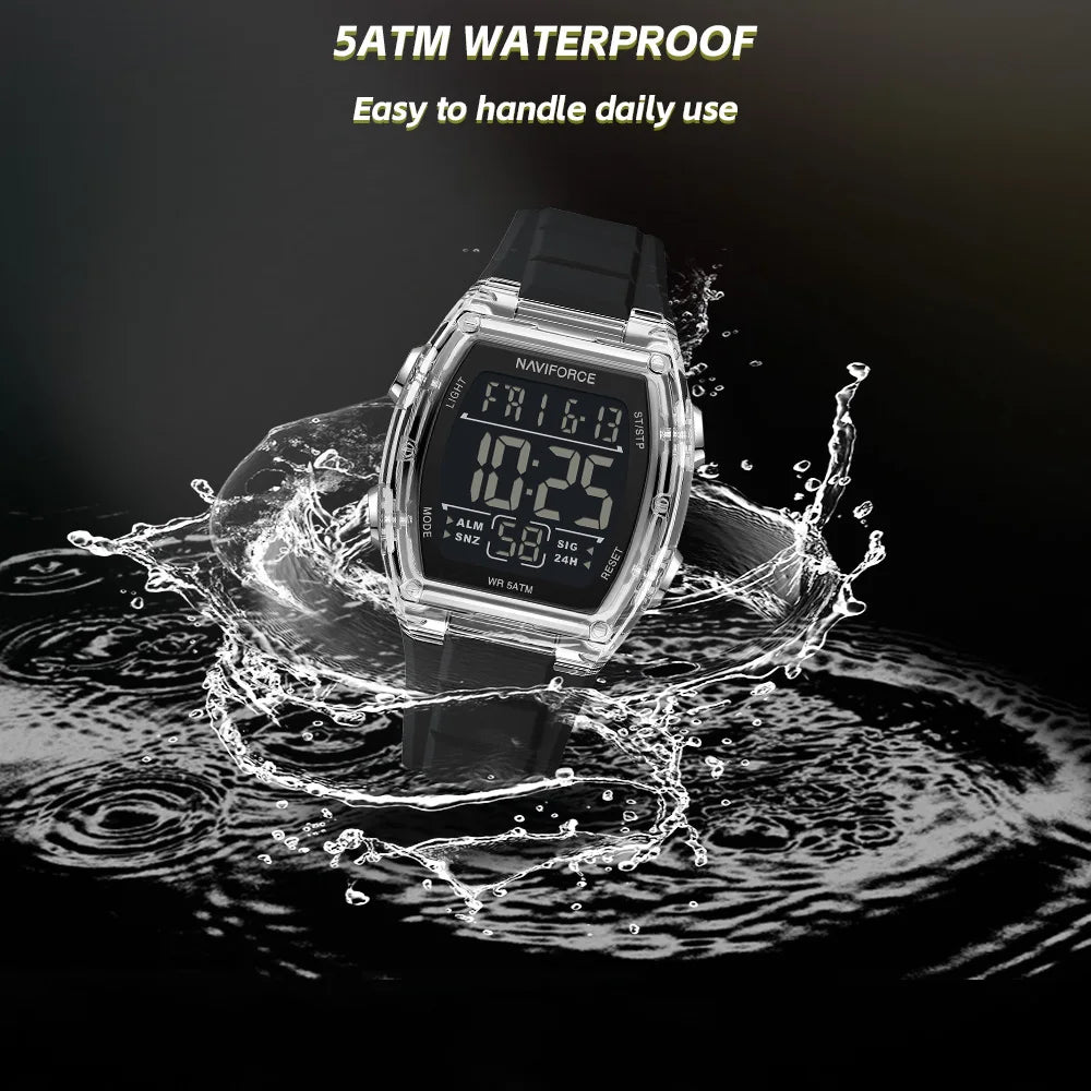 Luxury Digital Sport Watches for Men | Waterproof Silicone Band