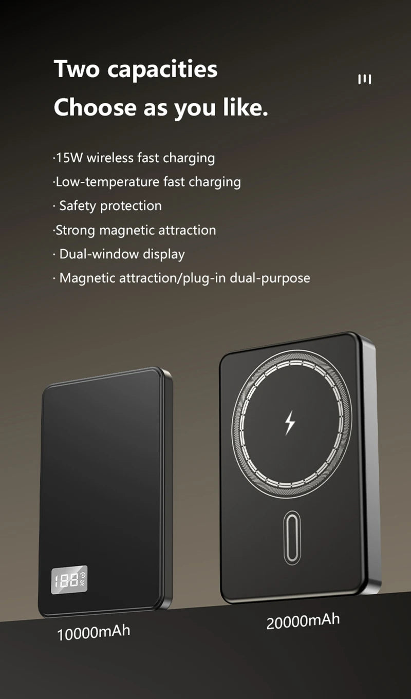 50000mAh Magnetic Wireless Power Bank | Fast Charging External Battery