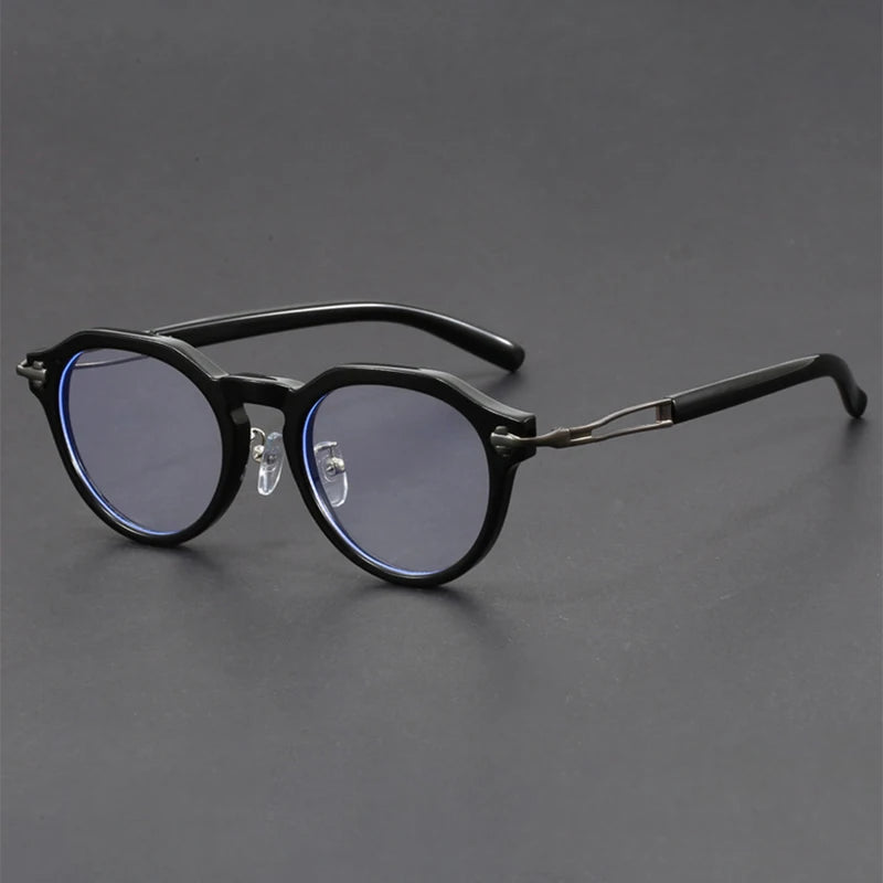 Trendy Round Blue Light Blocking Glasses for Men | Retro Eyewear