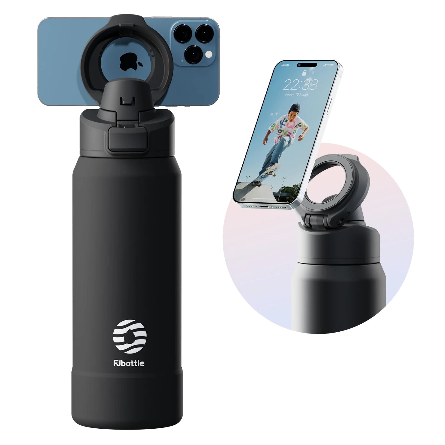 Magnetic Stainless Steel Sports Water Bottle with Insulation