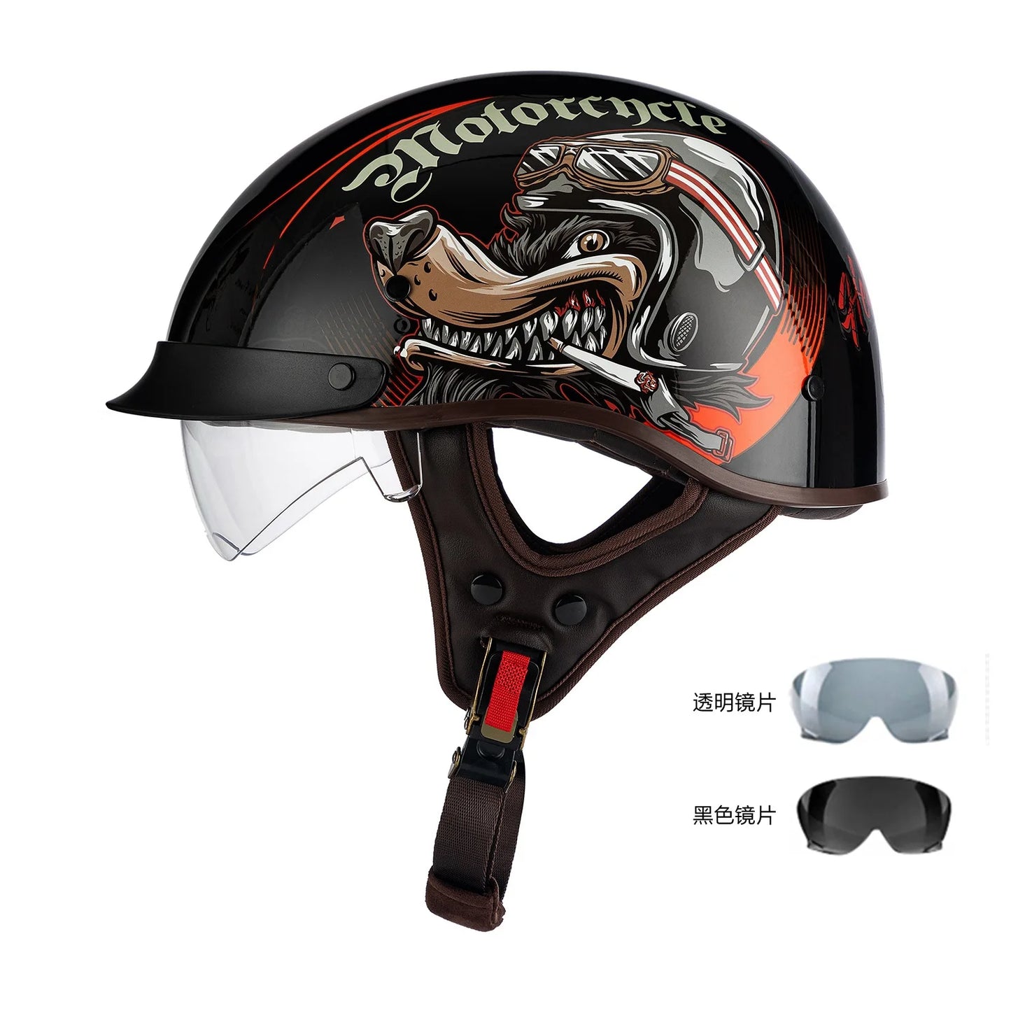 Classic Retro Half-Face Motorcycle Helmet for Riders