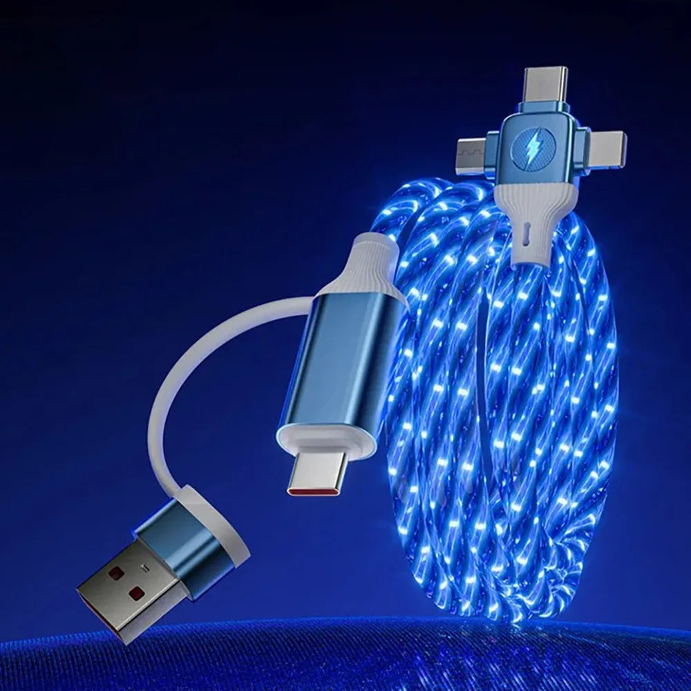 High-Speed Fast Charging PVC Cable | 3-in-2 Multi USB Design