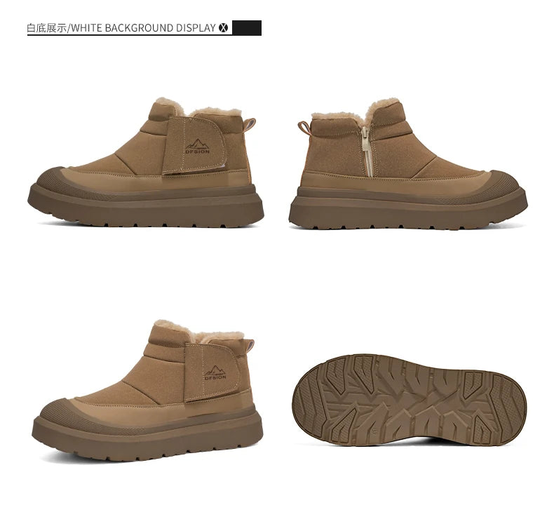 Men's Warm Plush Snow Boots | Cozy Winter Ankle Shoes