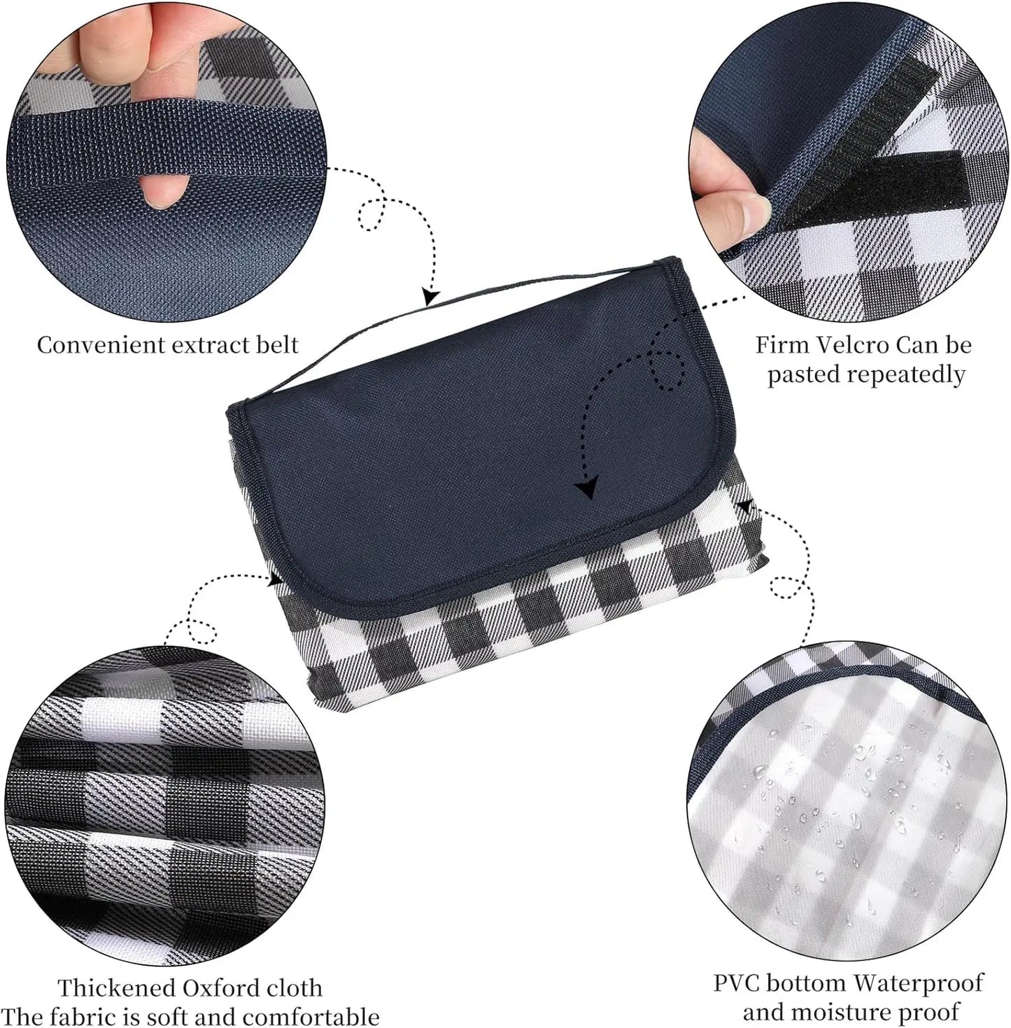 Waterproof Picnic Blanket | Lightweight Foldable Outdoor Mat 80x80