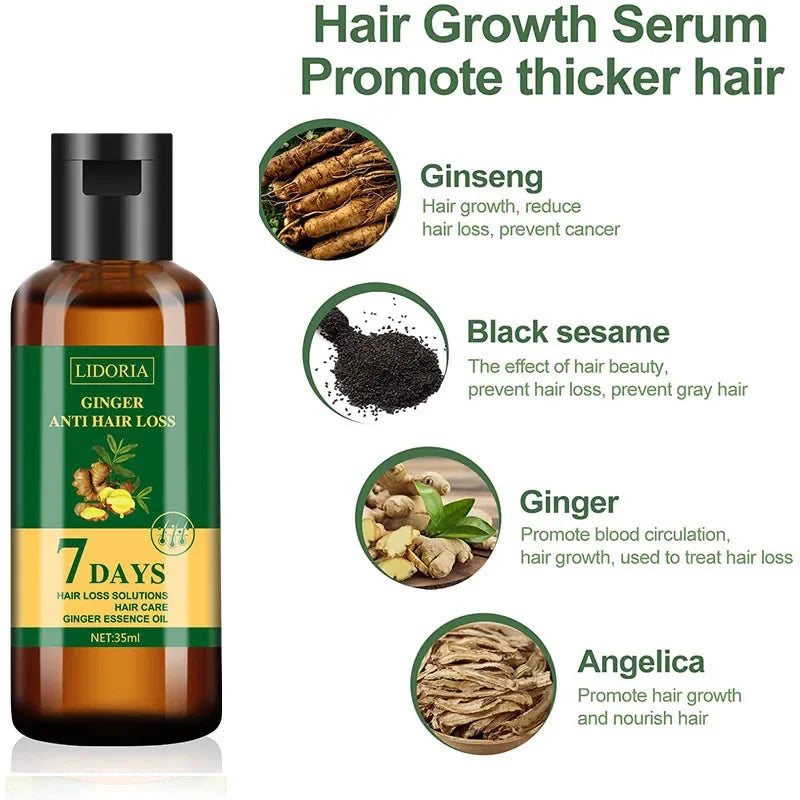 Ginger Hair Growth Essential Oil | Anti-loss Regrowth Serum