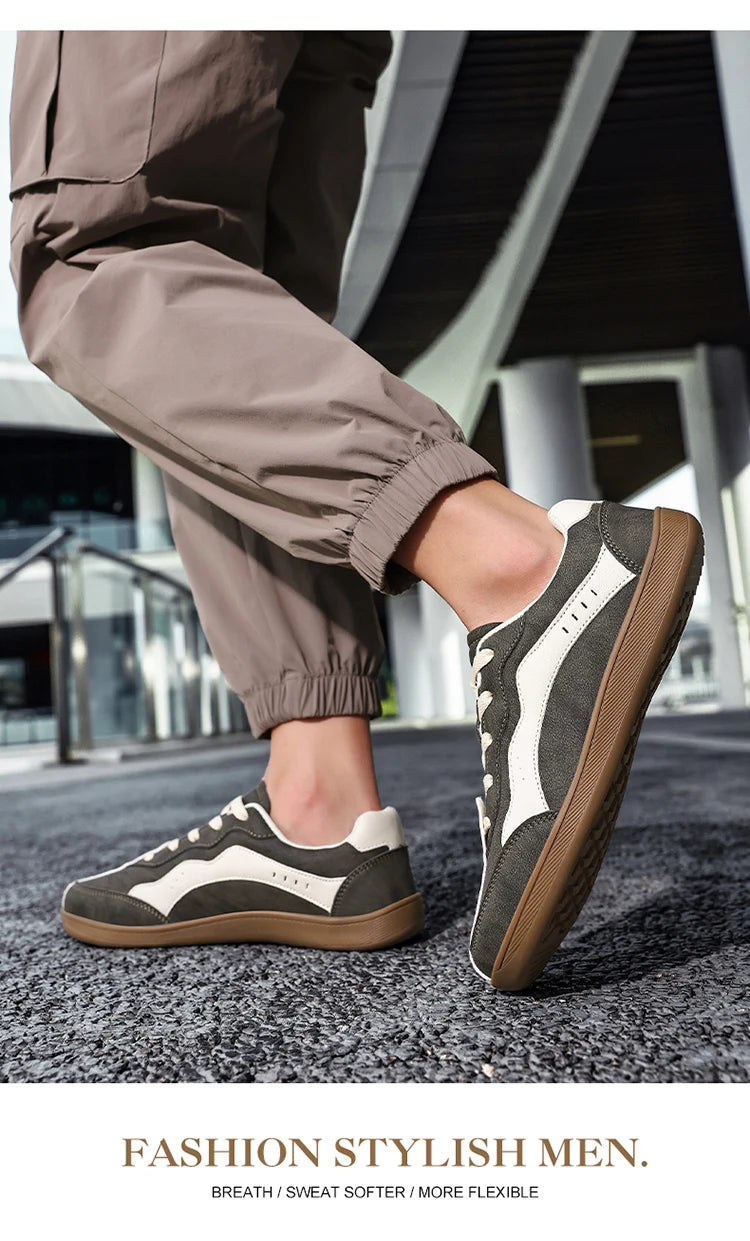Men's Casual Wide Toe Box Sneakers | Comfortable Non-Slip Trainers