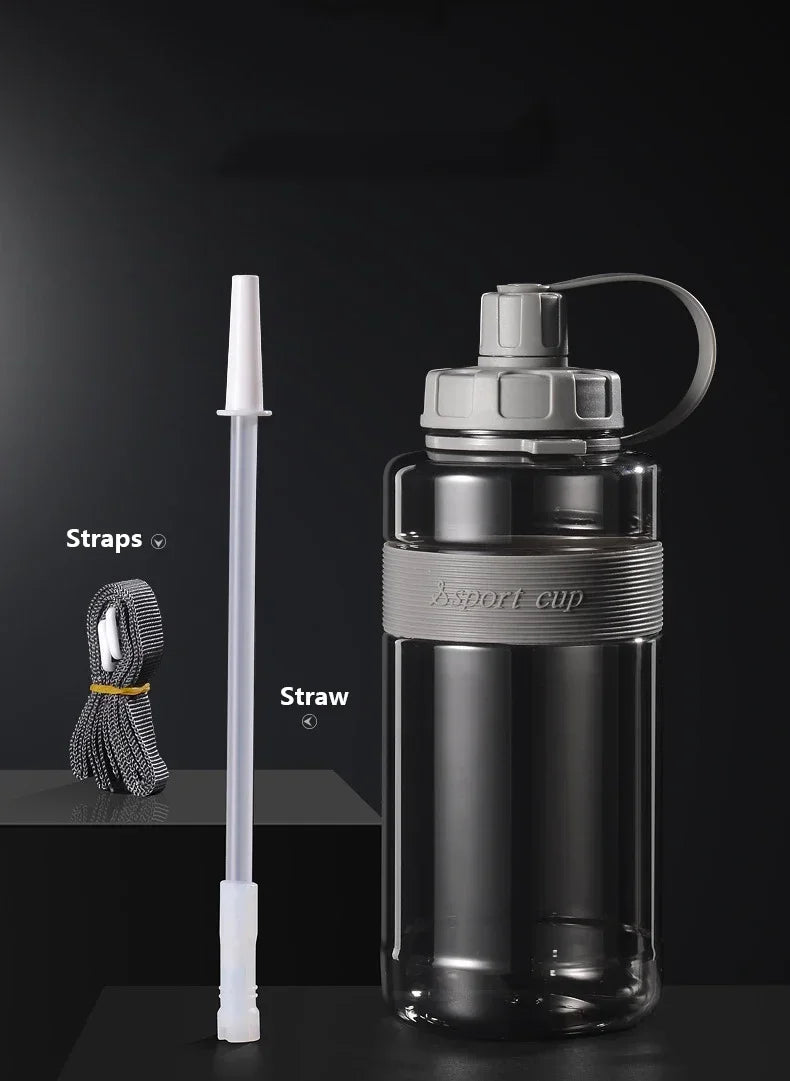 2 Liter Big Water Bottle with Straw | BPA Free Fitness Hydration