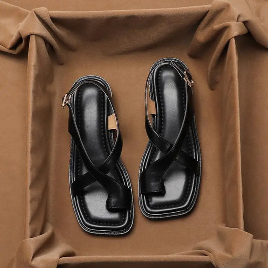 Sandalias con Hebilla Estilo Francés Retro para Mujer | Comodidad y Estilo