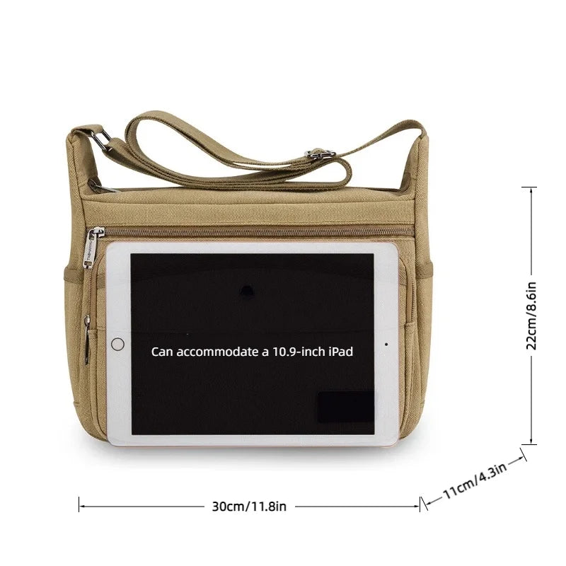 Bolsos de Lona Casuales para Hombres | Bandolera Cruzada Versátil