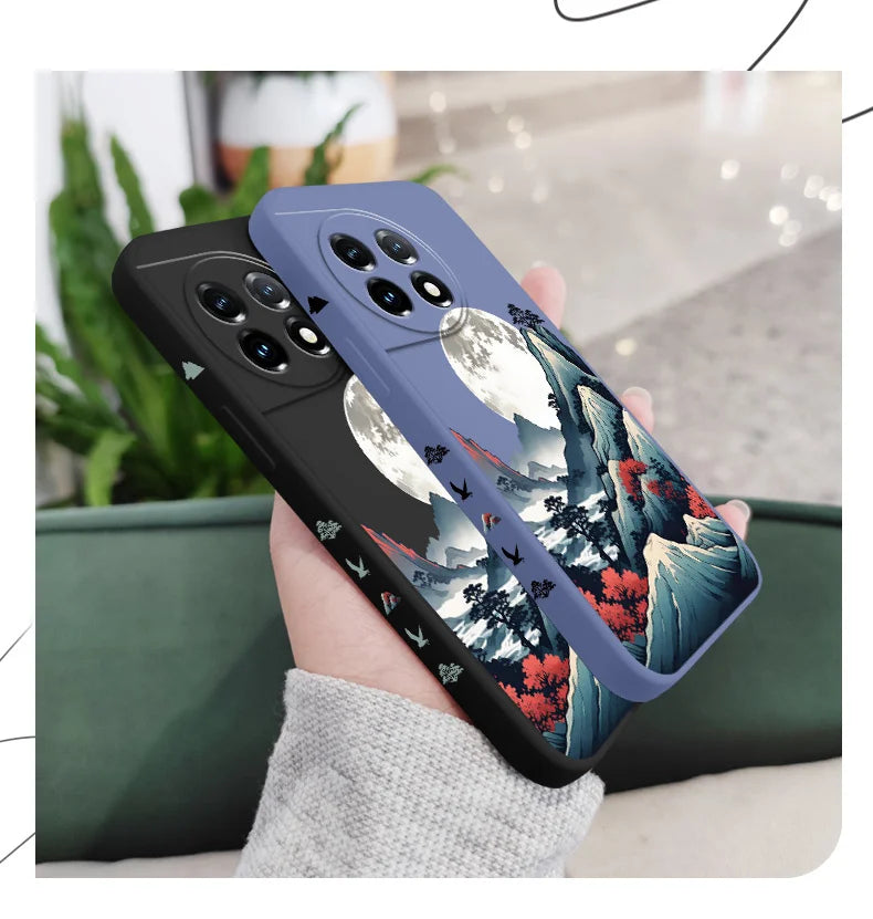 Smoke Mountain Phone Case For Oneplus 13 13R 12 12R 11 11R 10 10R 10T 9R 9RT 9 8T 8 7 7T Pro 5G Liquid Silicone Cover