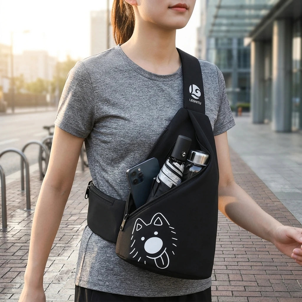 Unisex Waterproof Crossbody Sling Bag for Travel & Outdoor