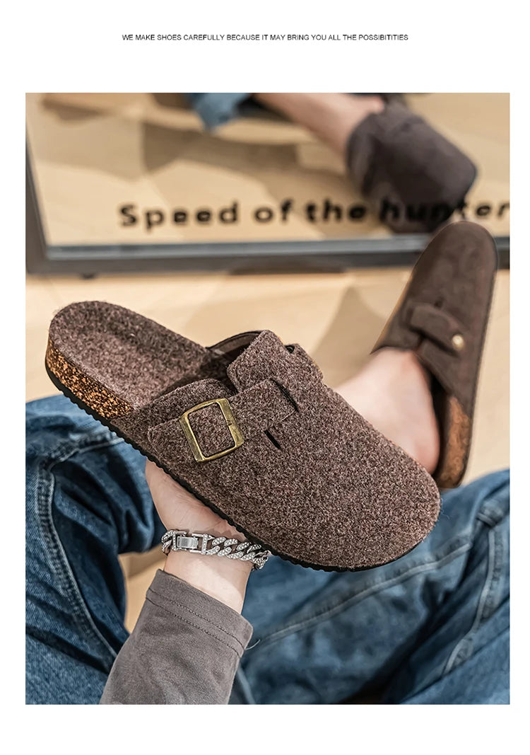 Plush Winter Clogs | Stylish Slip-On Cork Slippers for All