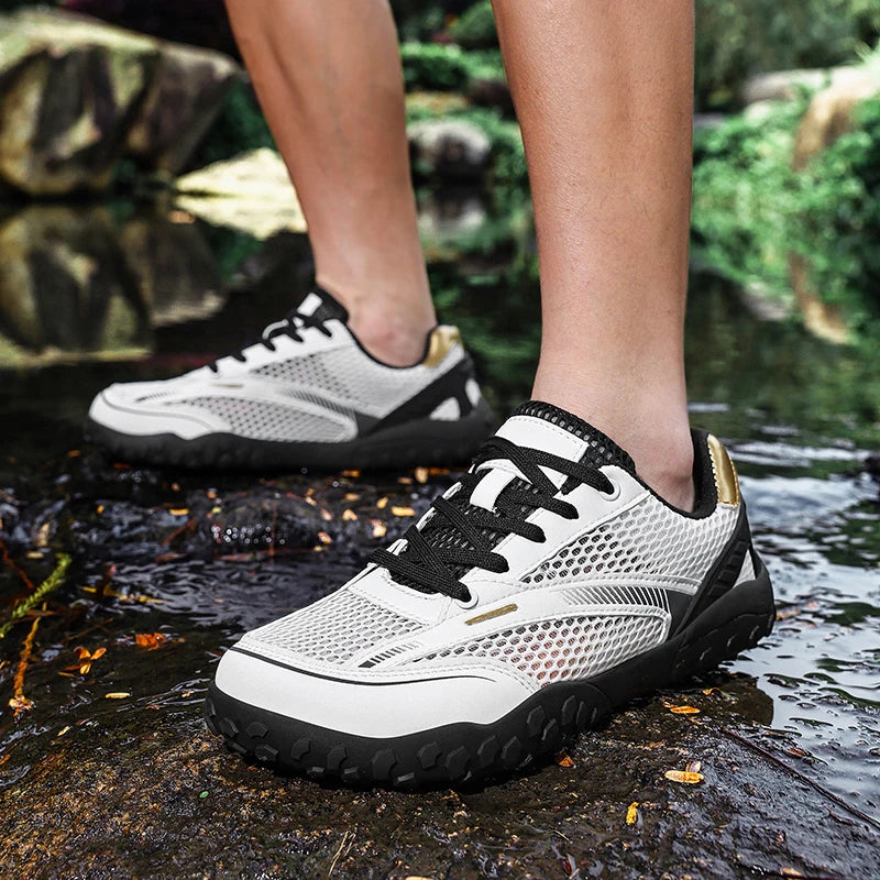 Casual Wide-Toe Men's Walking Sneakers | Breathable Comfort Shoes