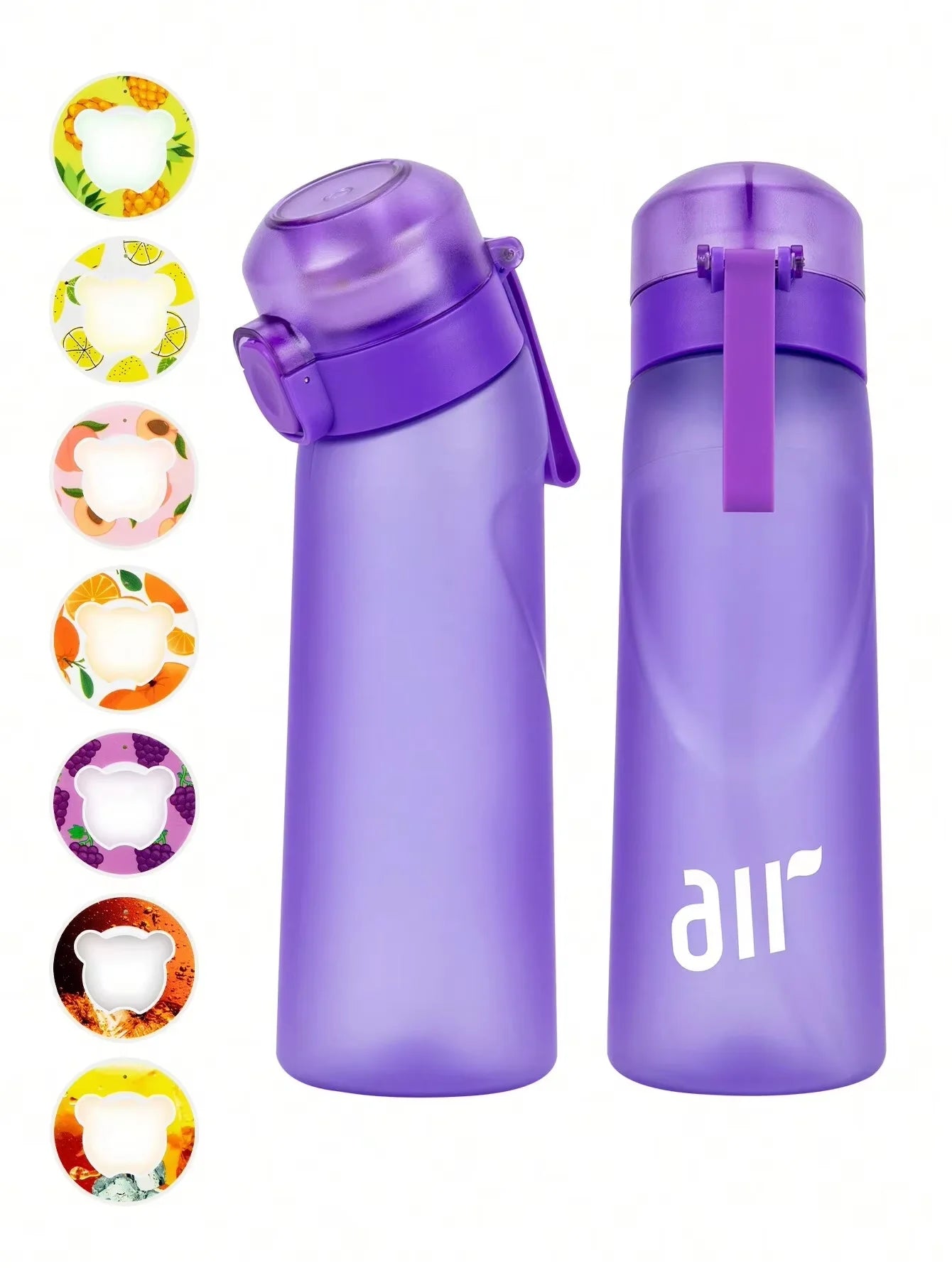 Portable Fruit-Scented Water Bottle with Flavor Pods for Sports