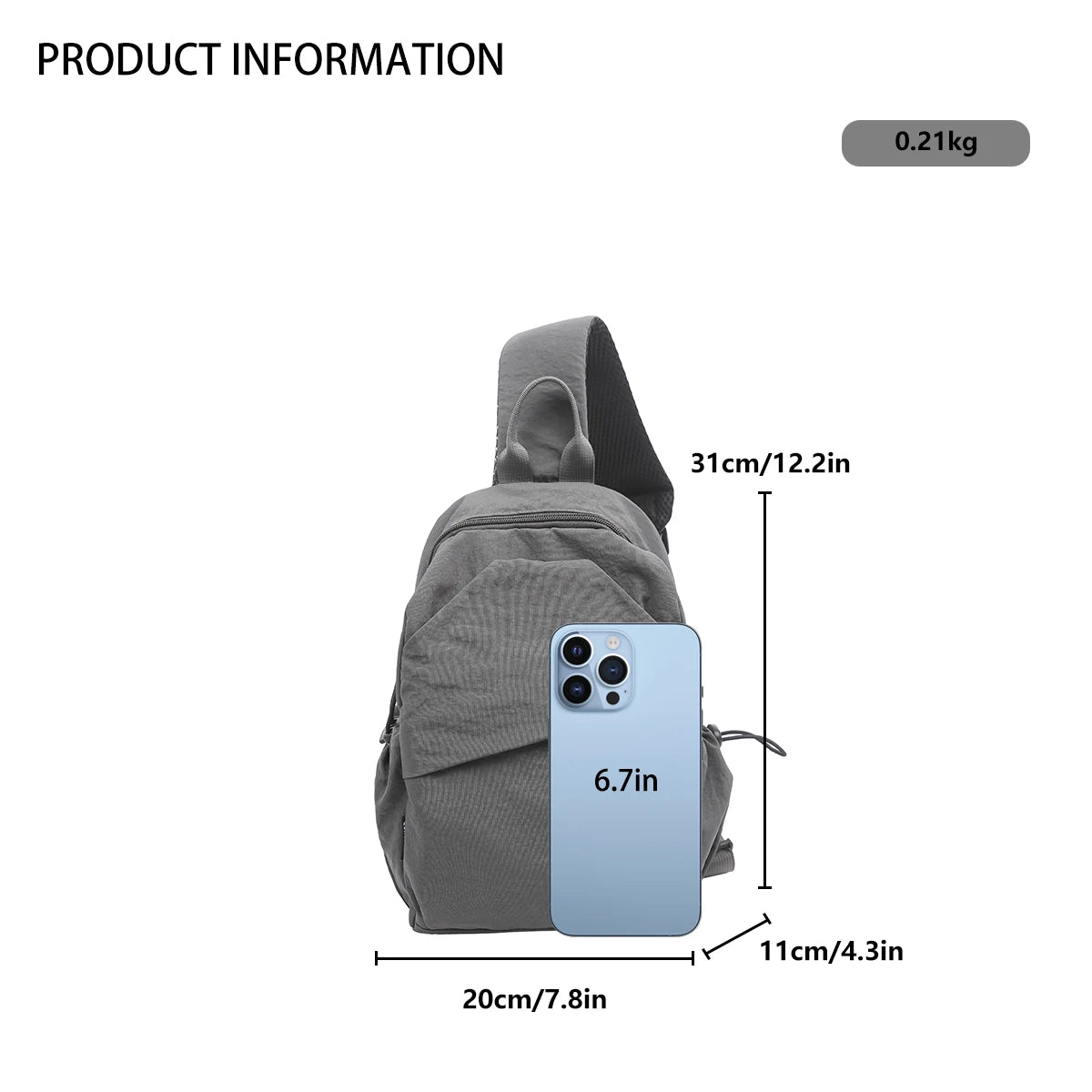 Men's Fashionable Chest Bag | Versatile Casual Commuter Shoulder Bag