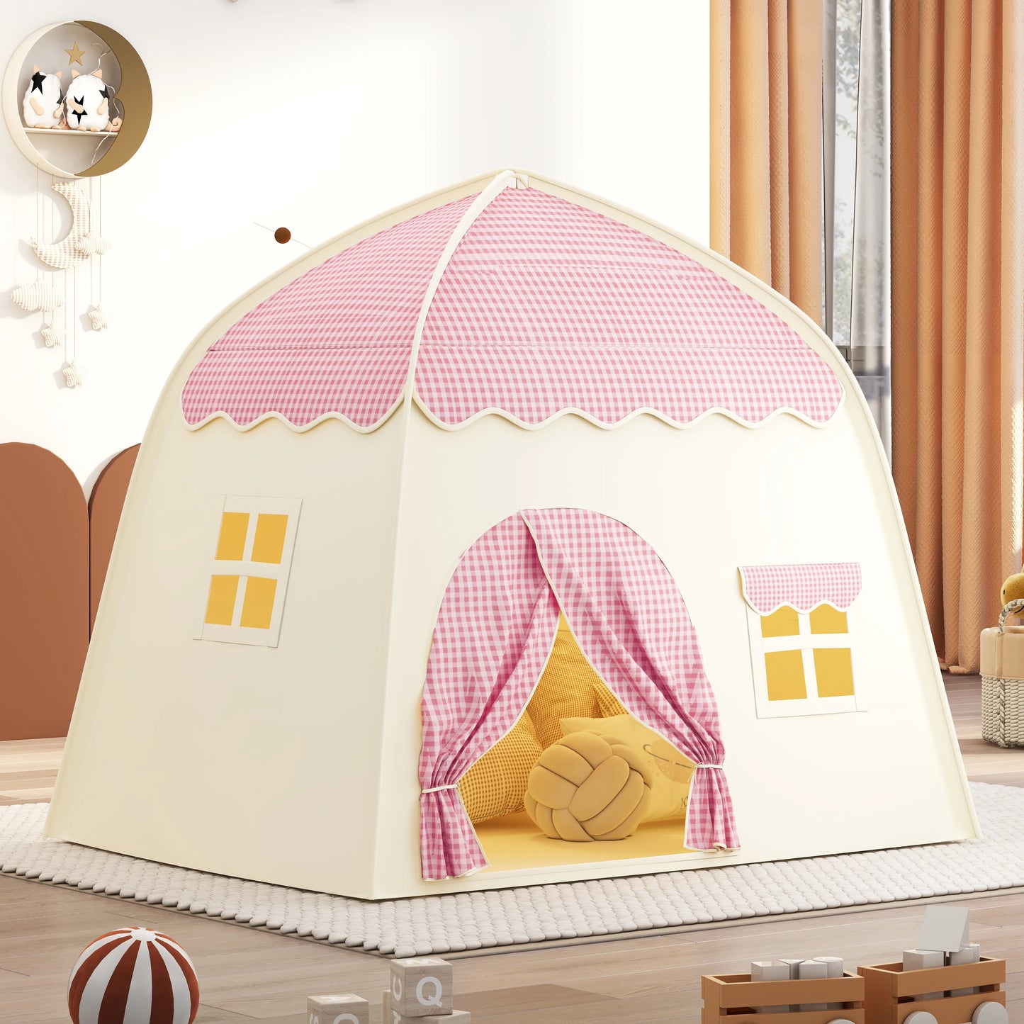 Khaki Toy Castle | Portable Children's Play Tent for Pretend Play