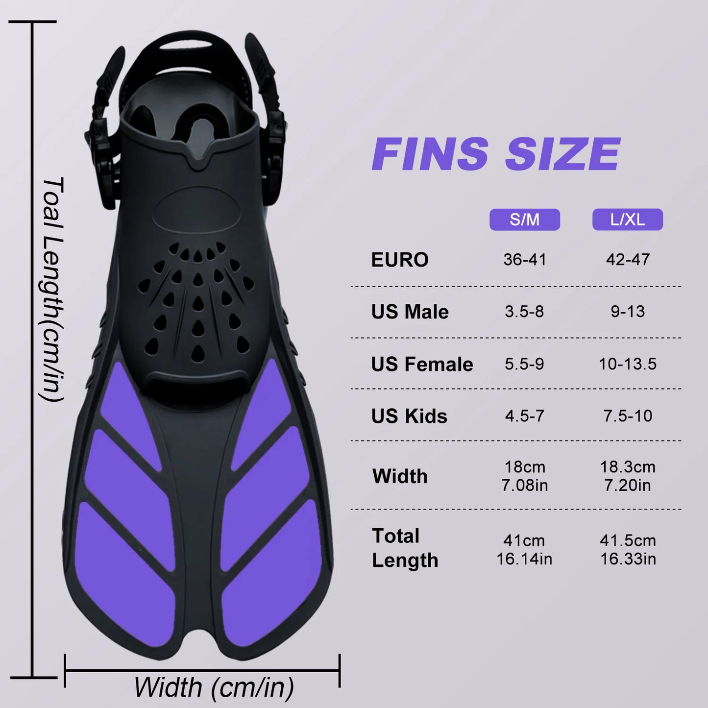 Unisex Swim Training Fins | Adjustable Short Foot Pocket Design