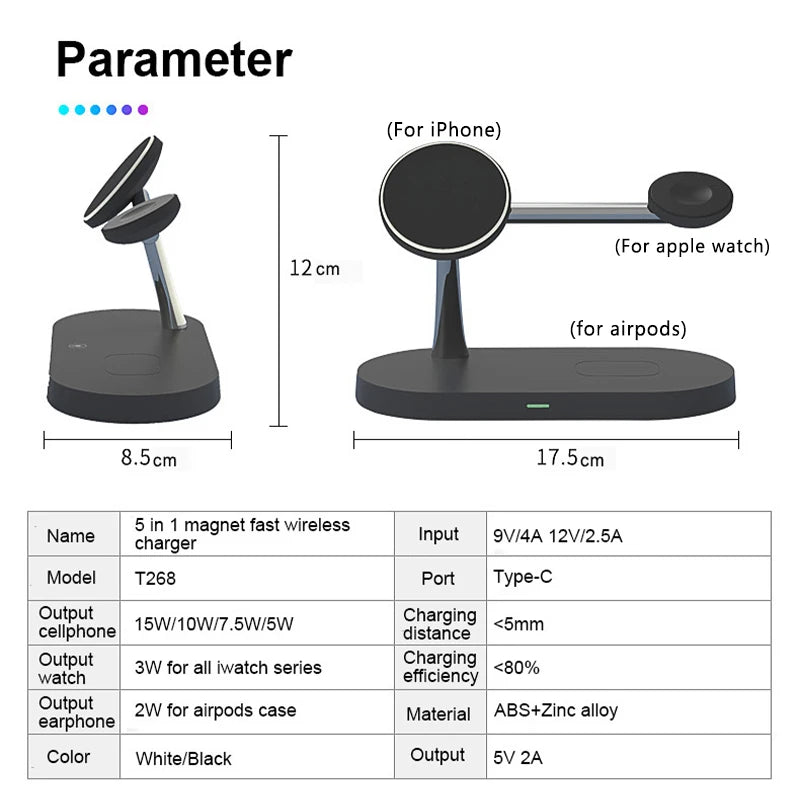 Foldable 3-in-1 Wireless Charging Station | Fast Charging & Travel Ready
