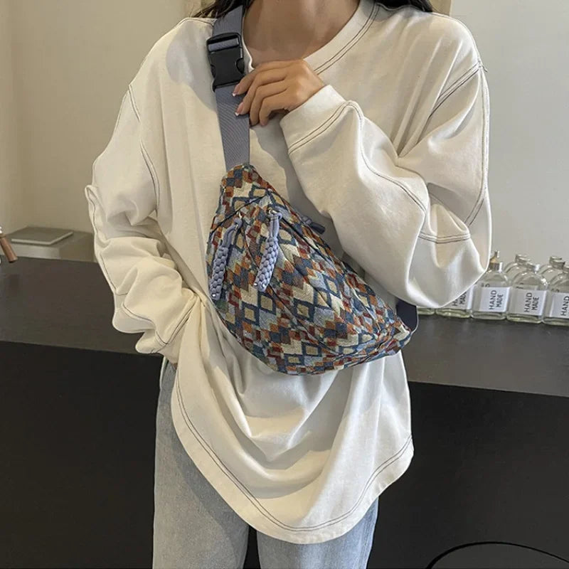 Stylish Corduroy Belt Bag for Women | Versatile Fanny Pack