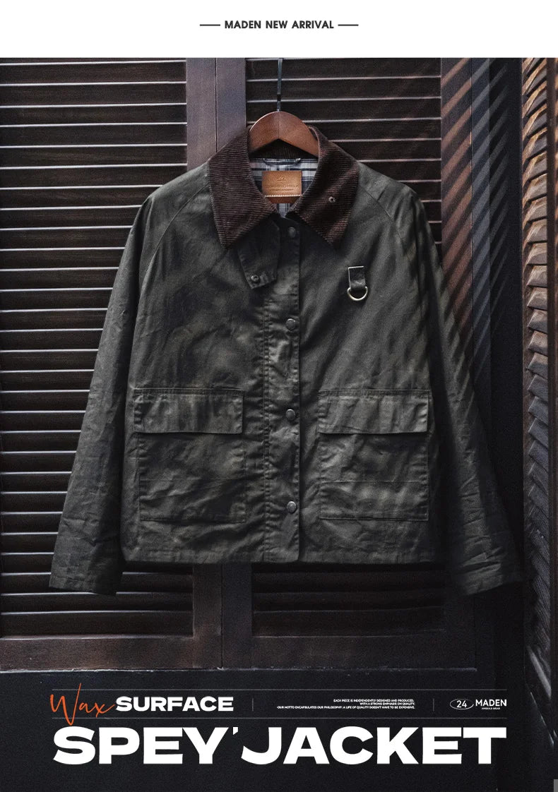 Vintage Waxed Fishing Jacket for Men | Classic Outdoor Coat
