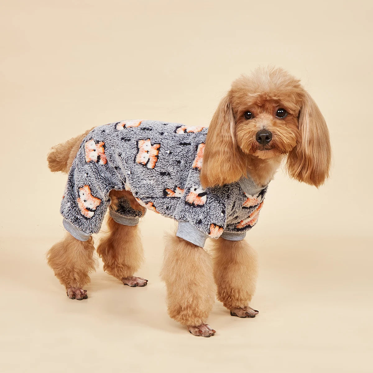 Cozy Winter Dog Pajamas for Small Dogs | Fleece Pajamas for Puppies