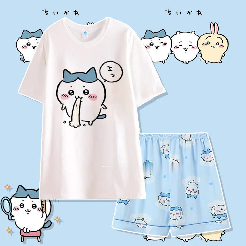 Cute Cartoon Pattern Summer Pajamas for Relaxed Comfort
