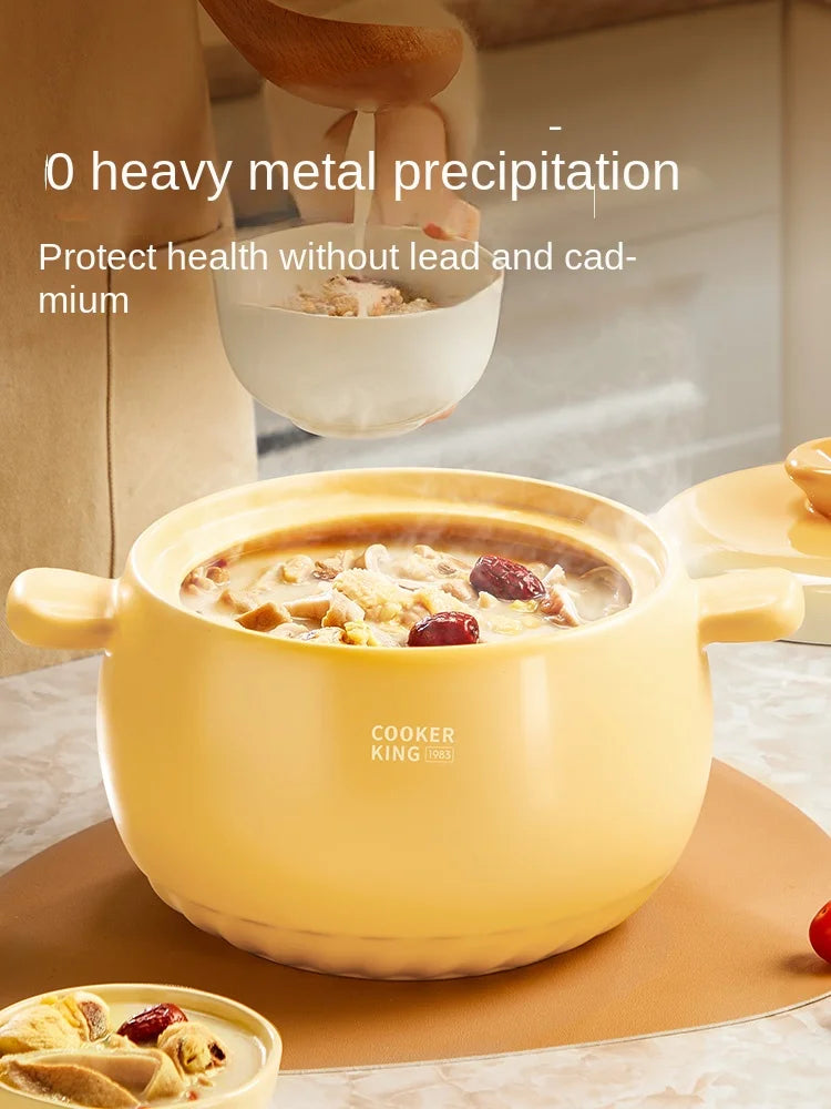 High-Temperature Resistant Ceramic Casserole Pot for Gas Stoves