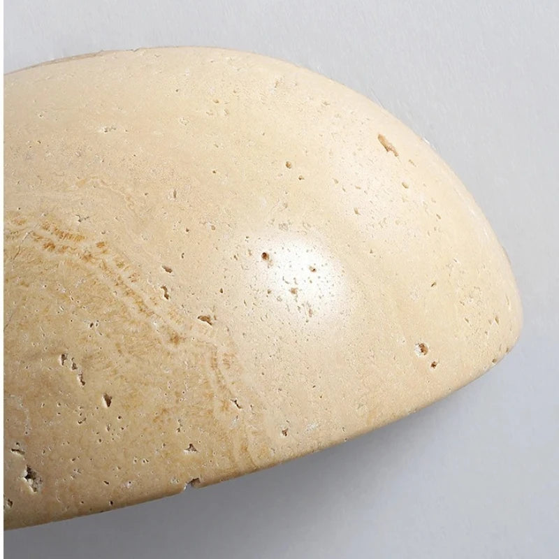 Retro Yellow Travertine Wall Light | Wabi Sabi Style Lamp