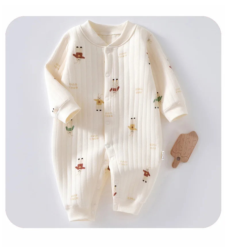 3 Layers Newborn Jumpsuit | Adorable Cotton Bear Bunny Romper