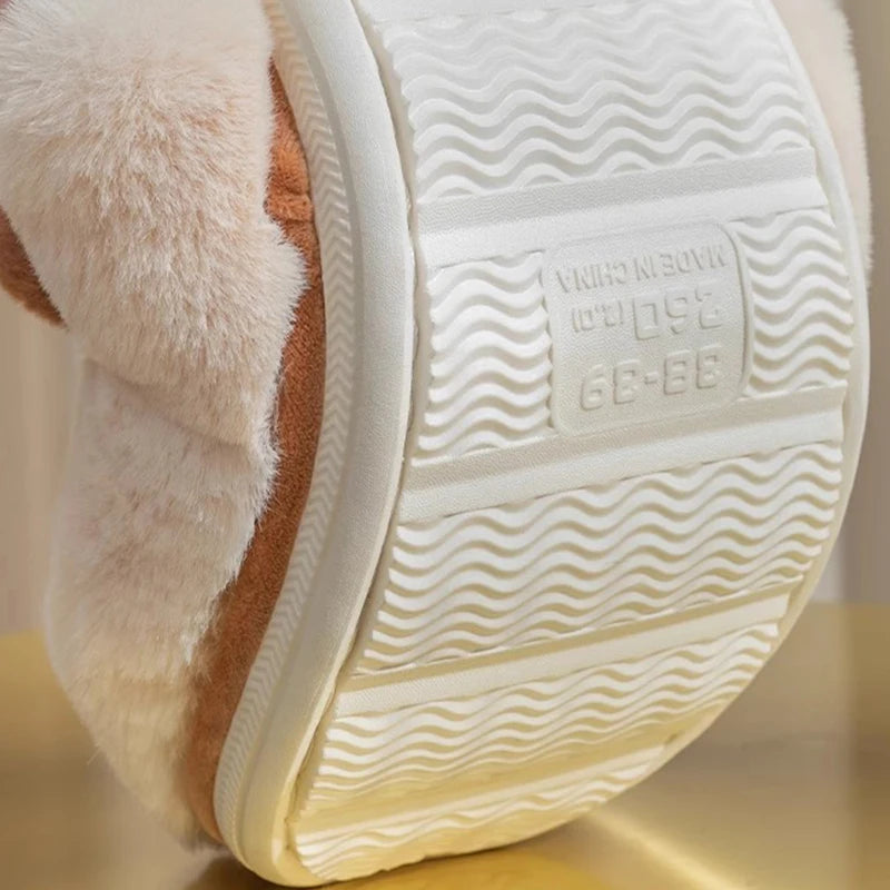 Women's Anti-Slip Plush Cotton Slippers | Cozy Warm Home Footwear