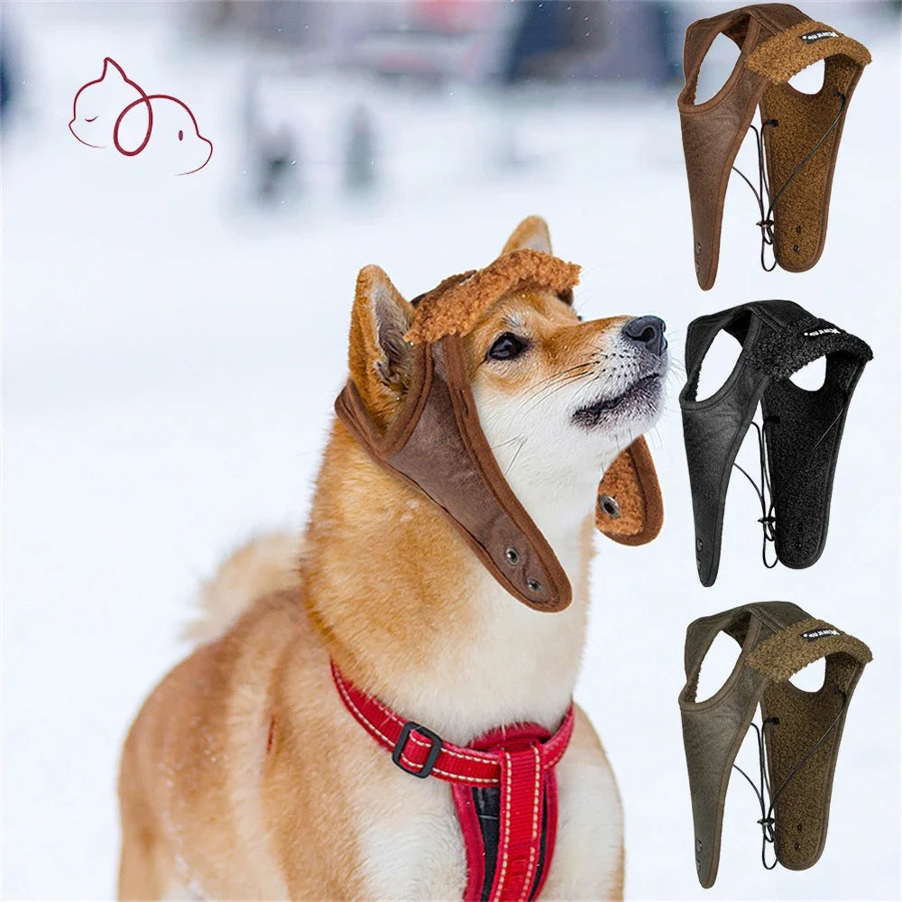 Warm Fleece Aviator Hat for Dogs | Windproof Pet Pilot Cap