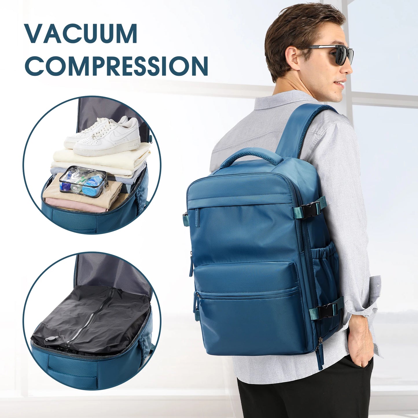 Lightweight Travel Vacuum Backpack - Airline Approved 40x29x15cm