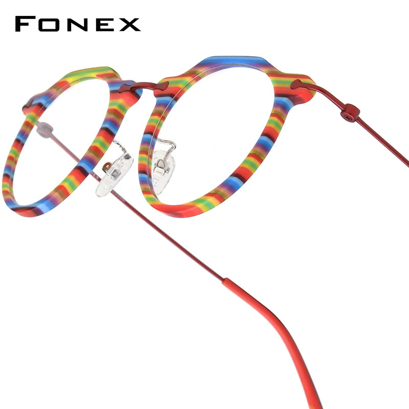 Monturas de gafas unisex cuadradas retro de titanio | Elegantes y duraderas