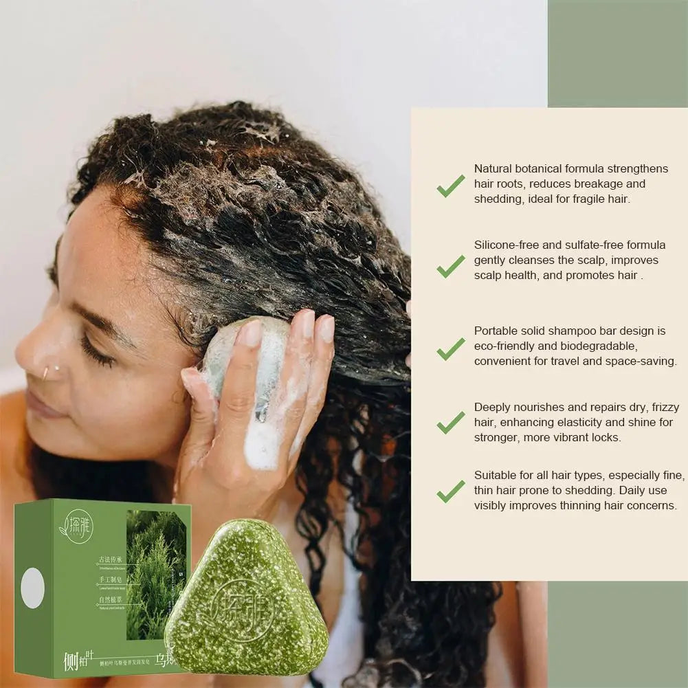 Natural Solid Shampoo Bar for Hair Growth & Strengthening