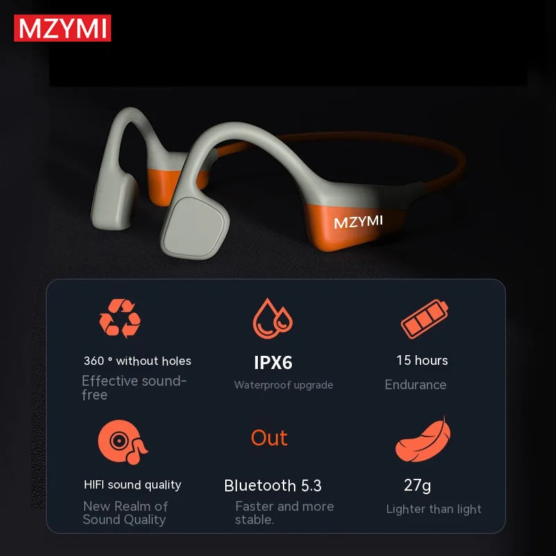 Bone Conduction Sport Headphones | Wireless Neckband Earphones