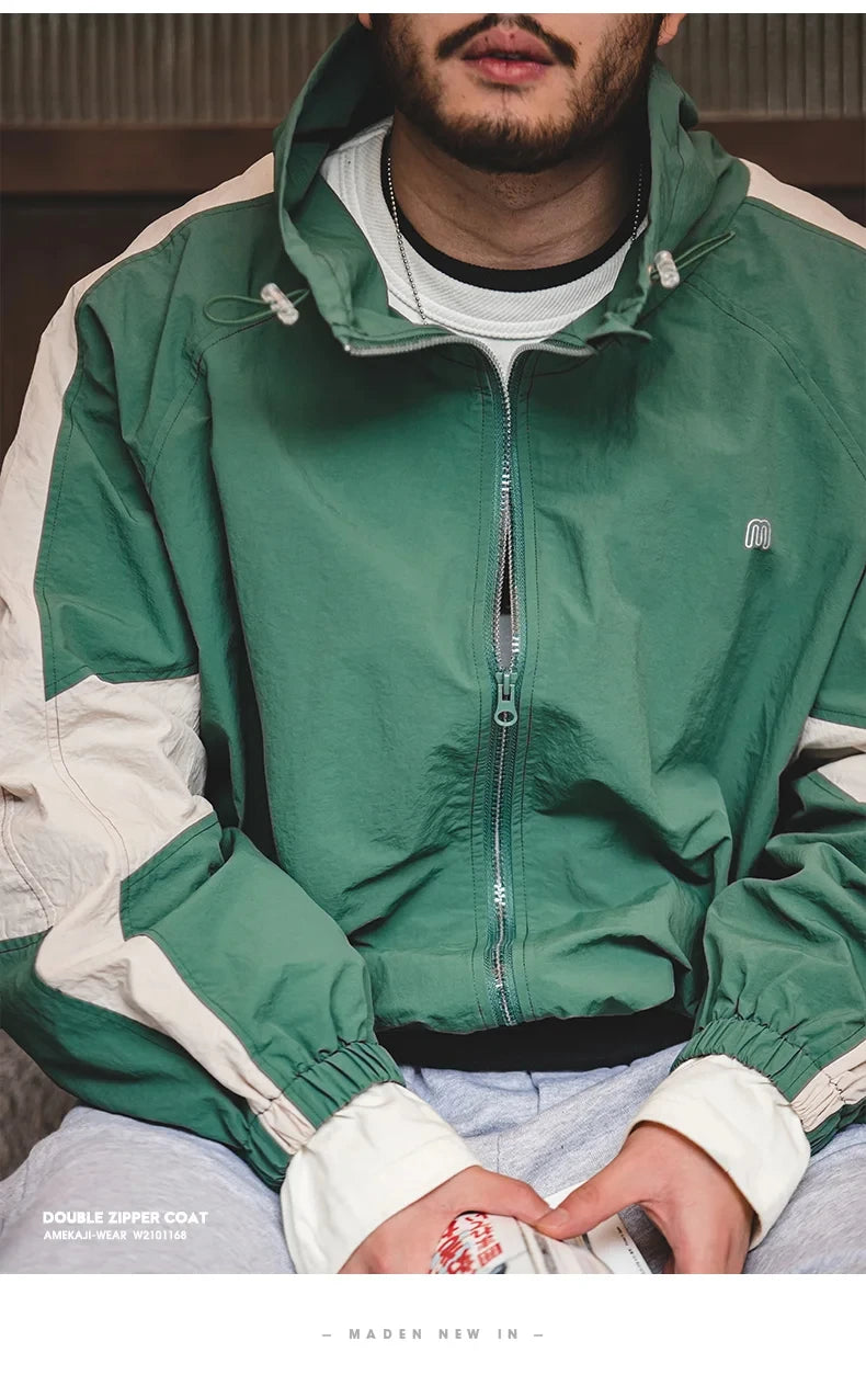 Men's Casual Detachable Double Zipper Jacket | Stylish Spring & Fall Coat
