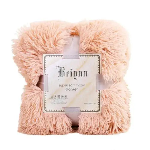 Soft Fluffy Shaggy Throw Blanket | Cozy Faux Fur Bedspread